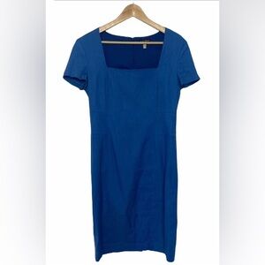 Armani Jeans Blue Cotton Dress with Zipper Back.